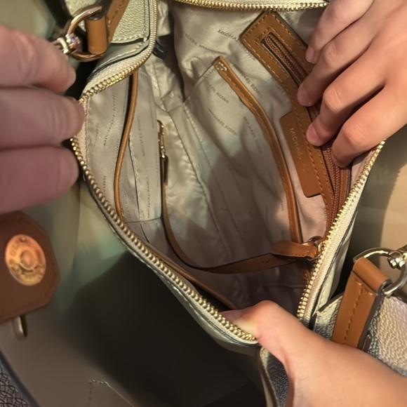 Michael Kors Satchel - Medium. Tan and brown. - Picture 9 of 9